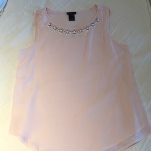 Ann Taylor pink beaded top
